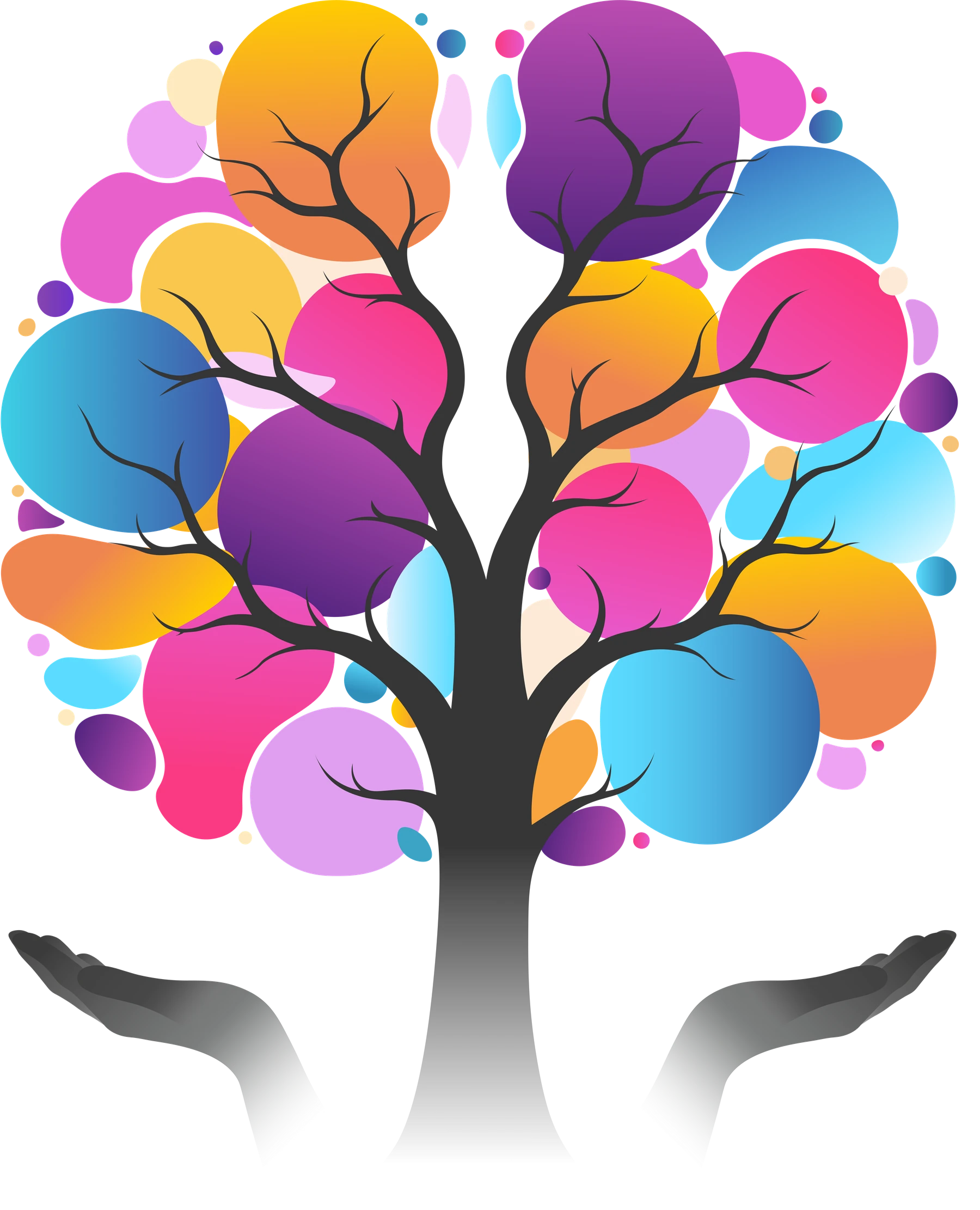 Colorful tree symbolizing creativity and digital growth
